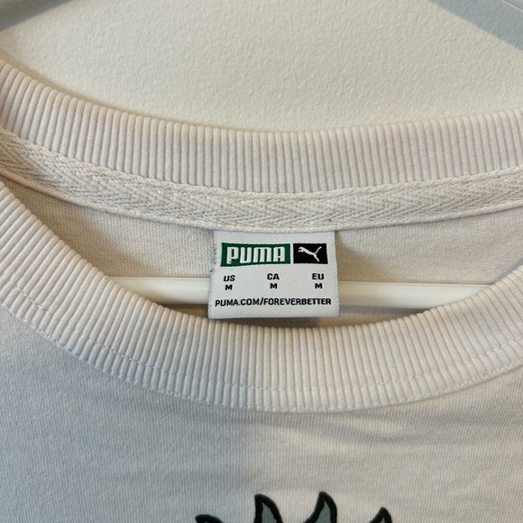 💜 2 for $30 / Puma Logo White Graphic T-Shirt - Picture 4 of 6